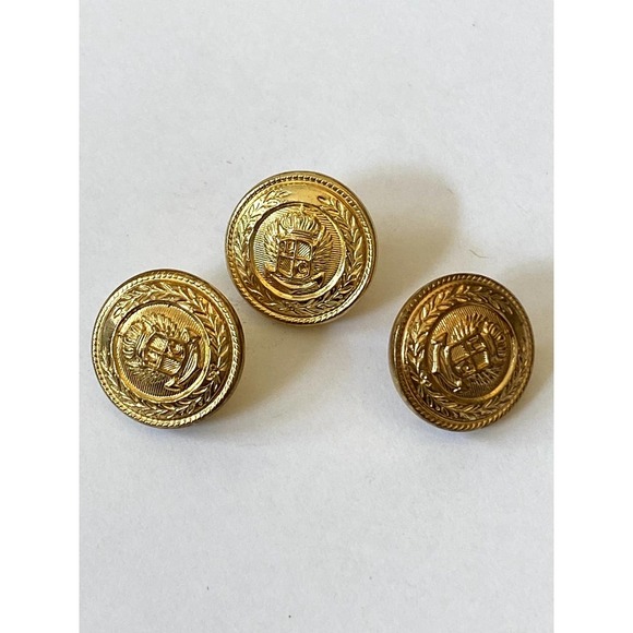 Liz Caliborne Gold tone Metal "LC" Logo replacement buttons - 3 buttons - Picture 1 of 4